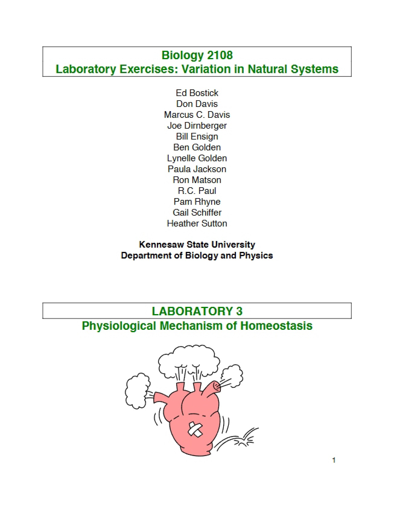 Homeostatic Physiological Mechanism