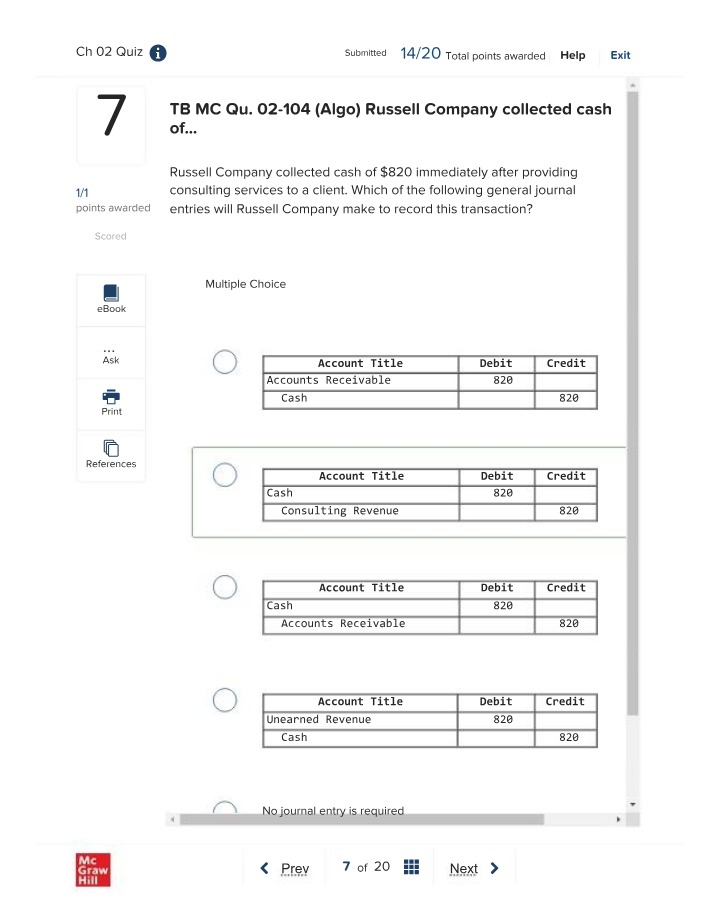 Russell Company Quiz - General Journal Entries