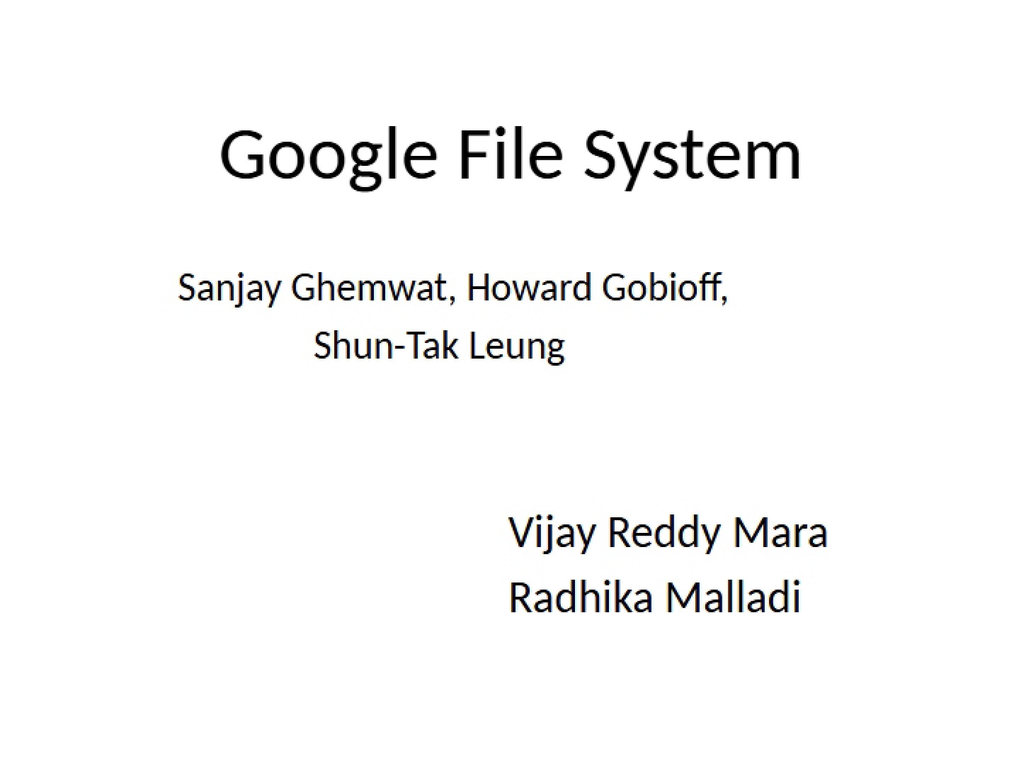 File System by Google