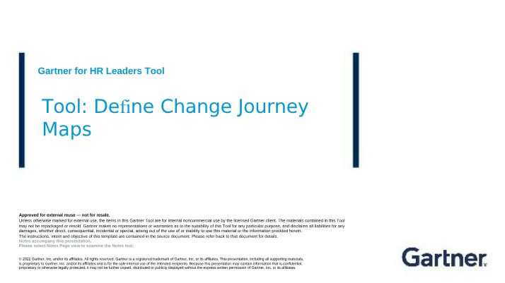 Defining Change Journey Maps - Gartner Tool
