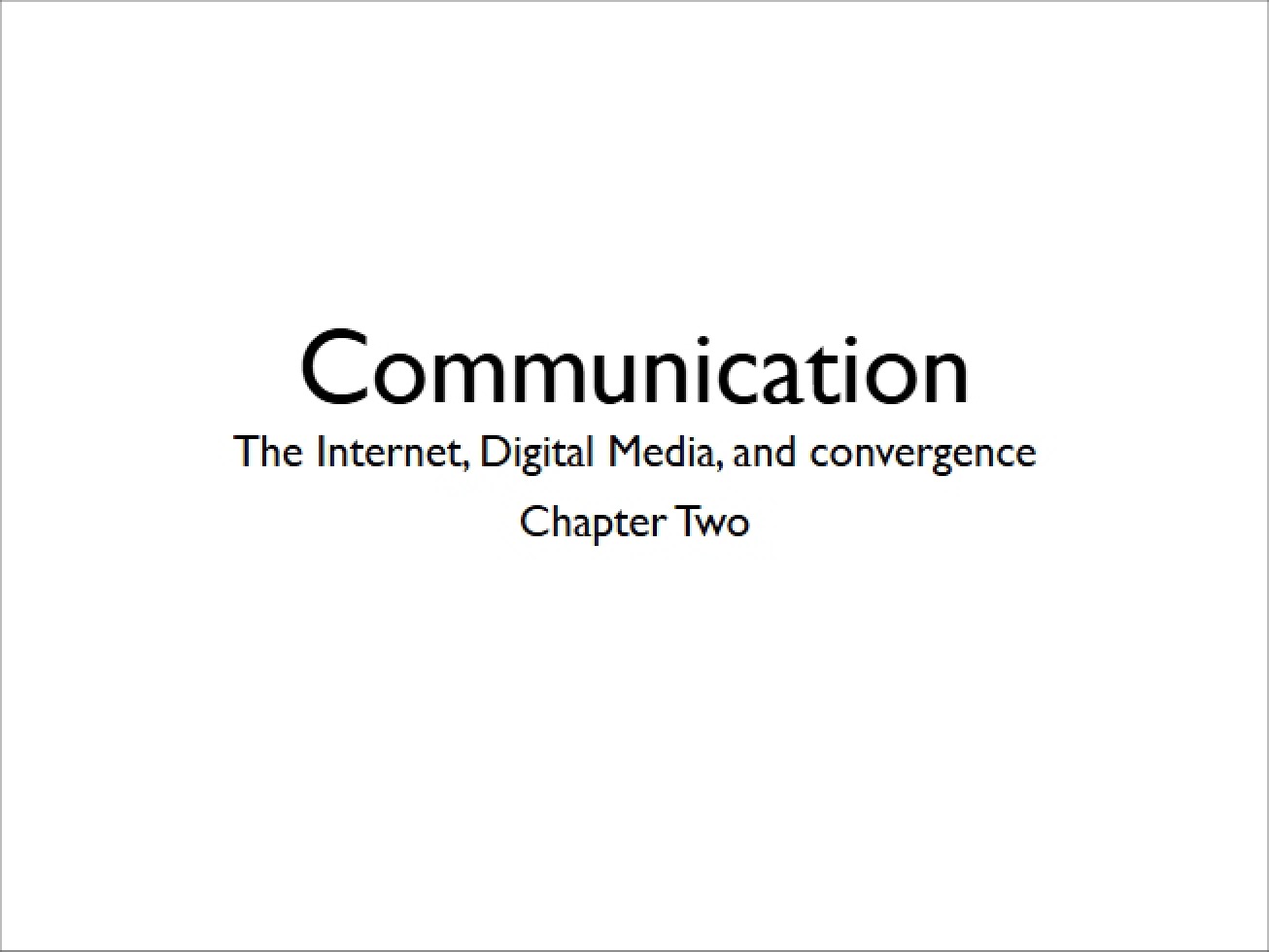 Internet Second Chapter