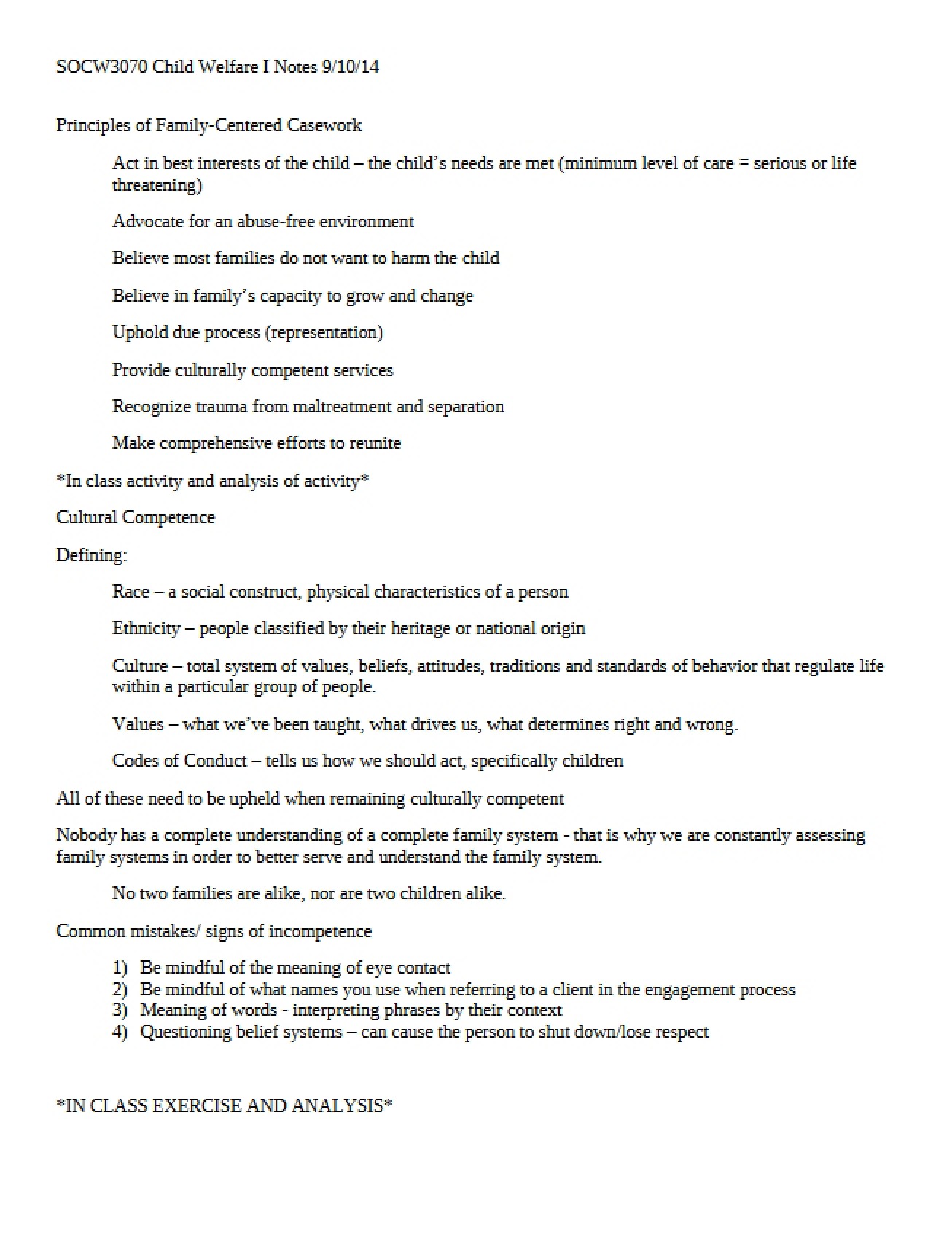 Principles of Family-Centered Casework
