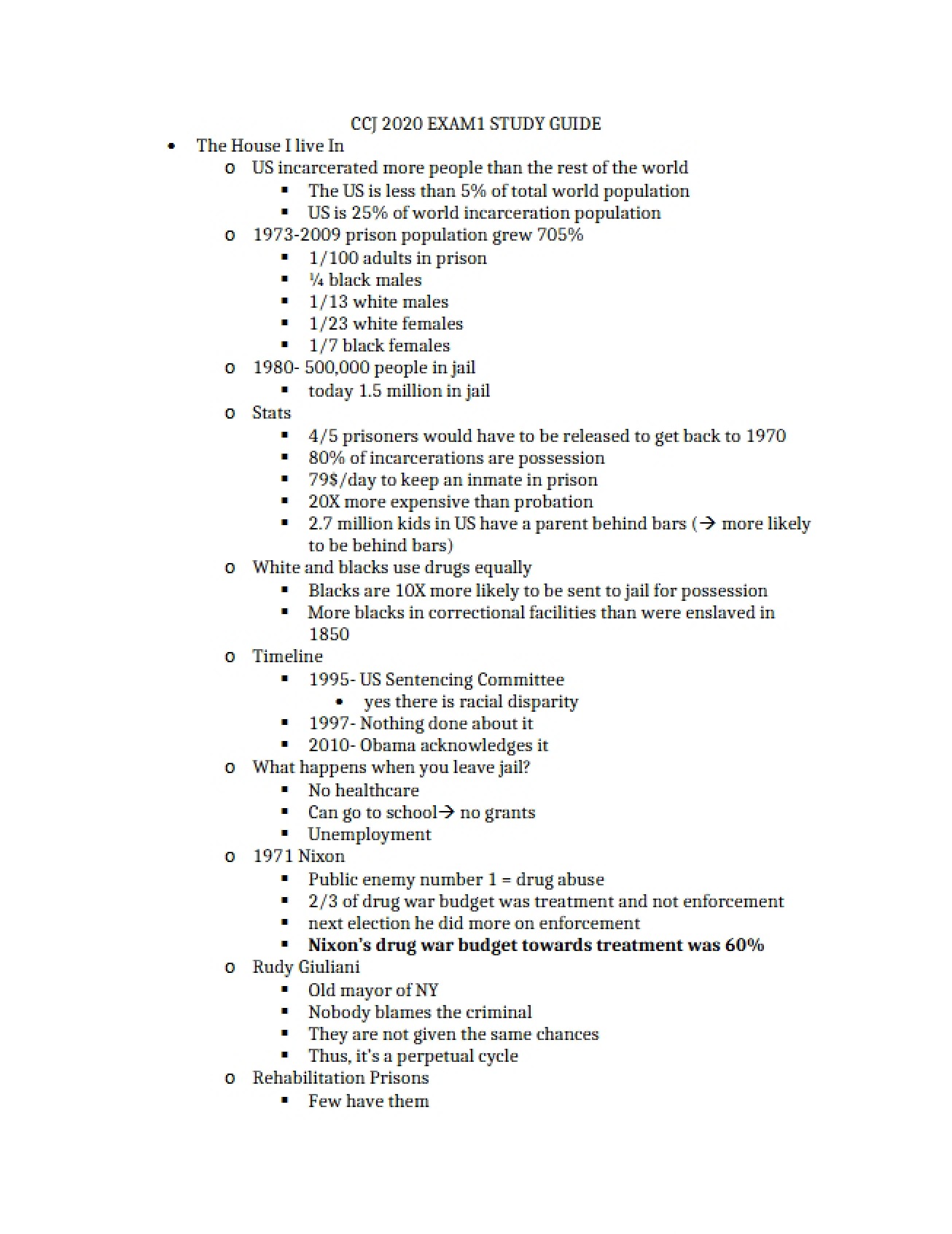 First Course Exam