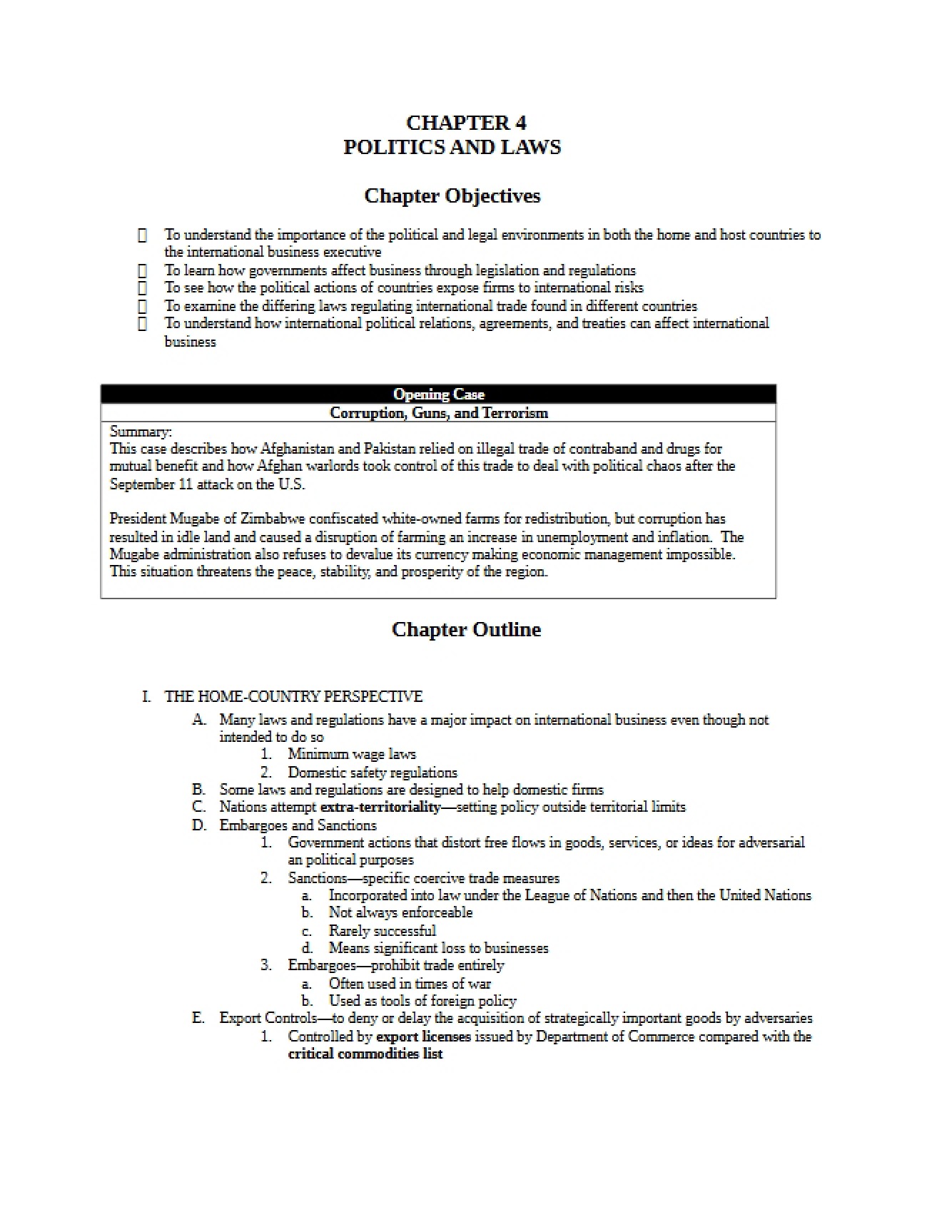 Laws and Politics
