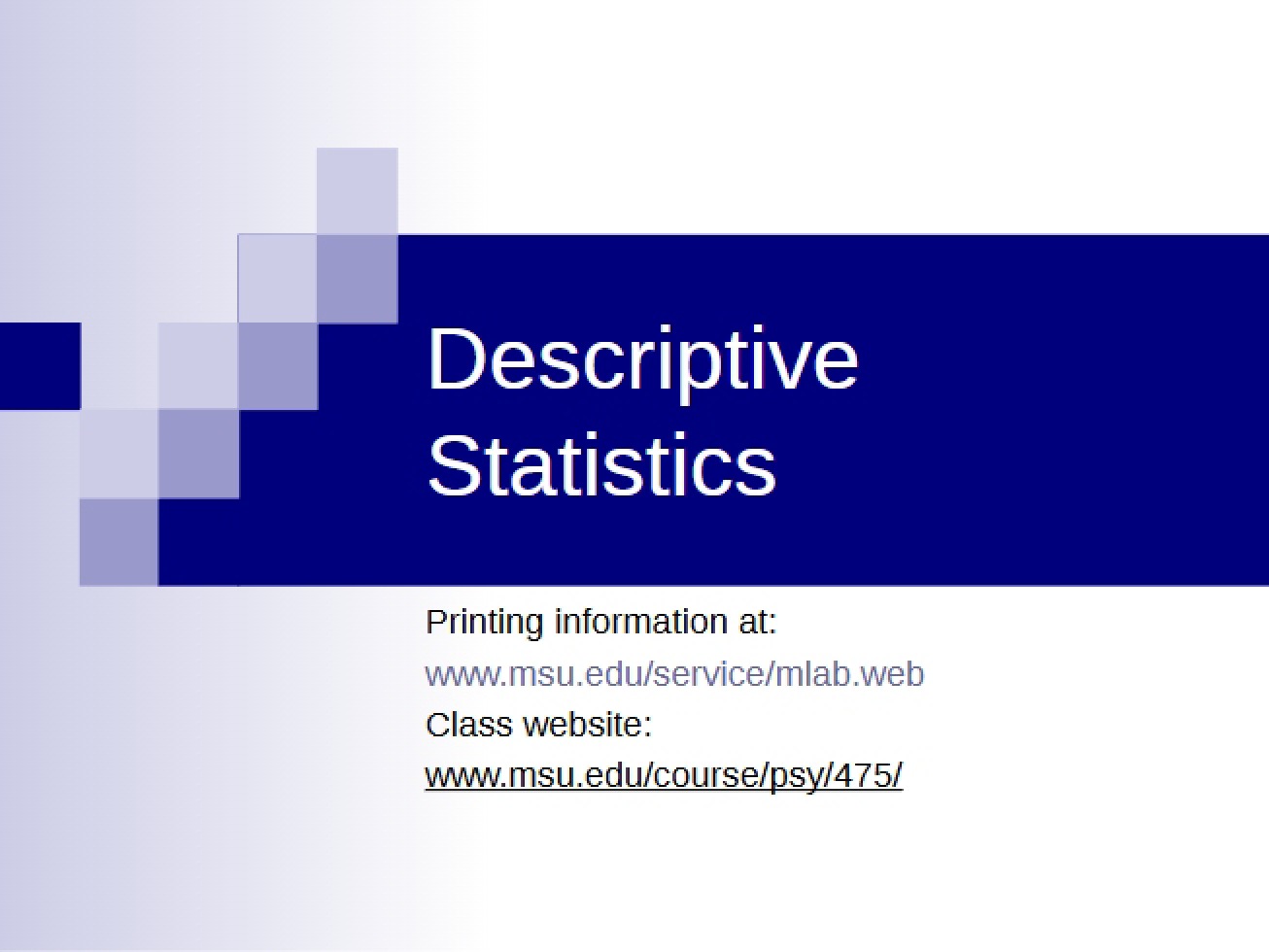 Lecture on Statistics 1