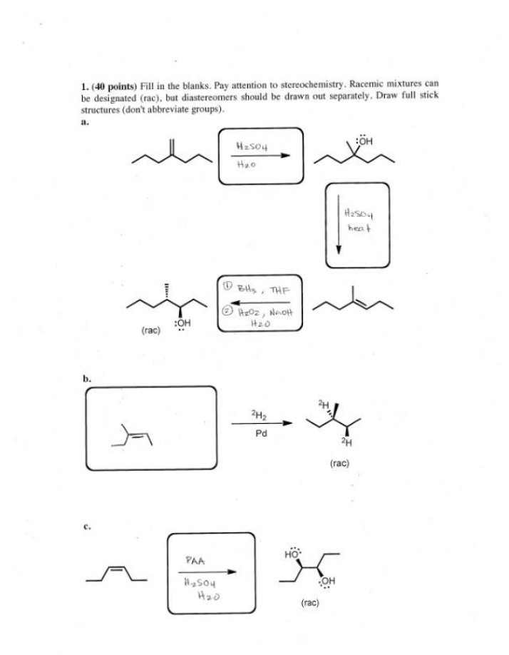 Reaction Mechanisms and Synthesis Problems in Organic Chemistry