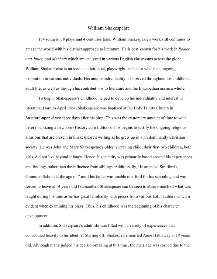 William Shakespeare - A Legacy in Language and Literature