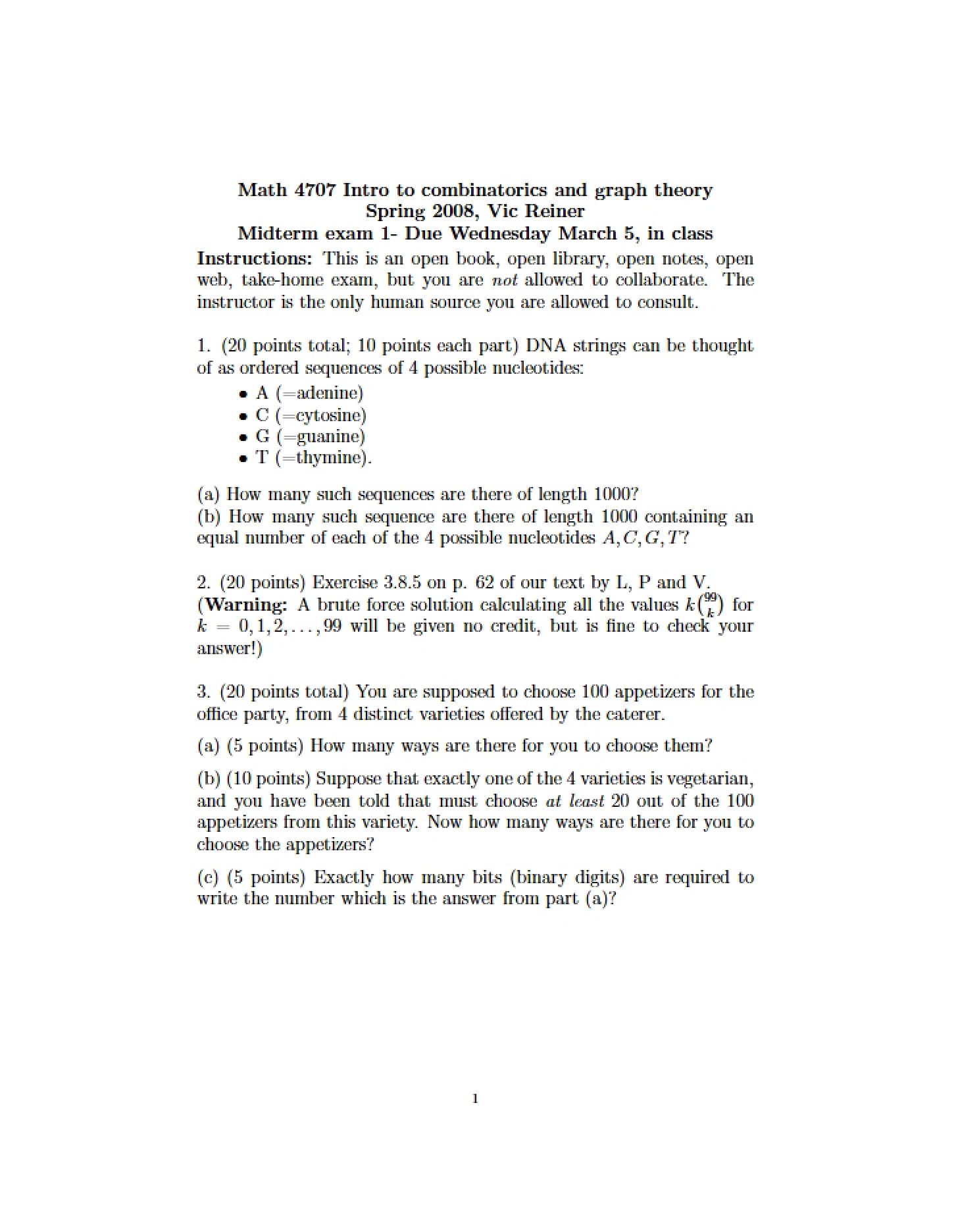 Examination Midterm