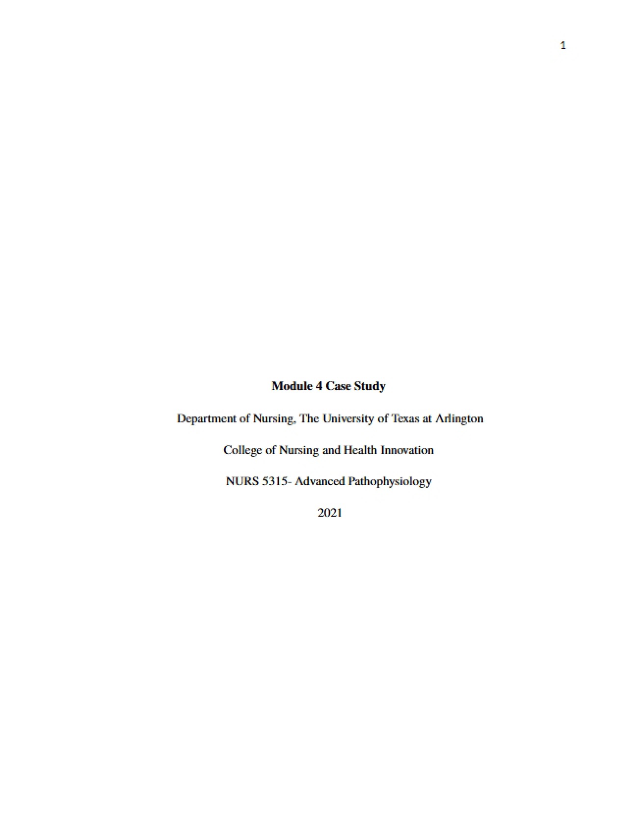 Case Study for Module Four
