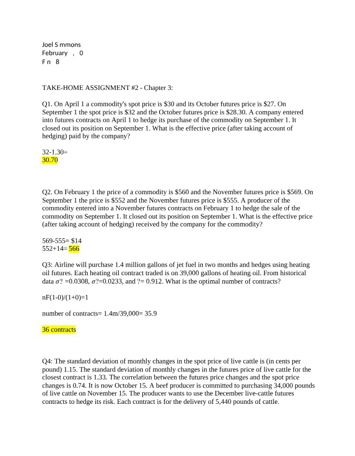 Homework 2 for FIN 485