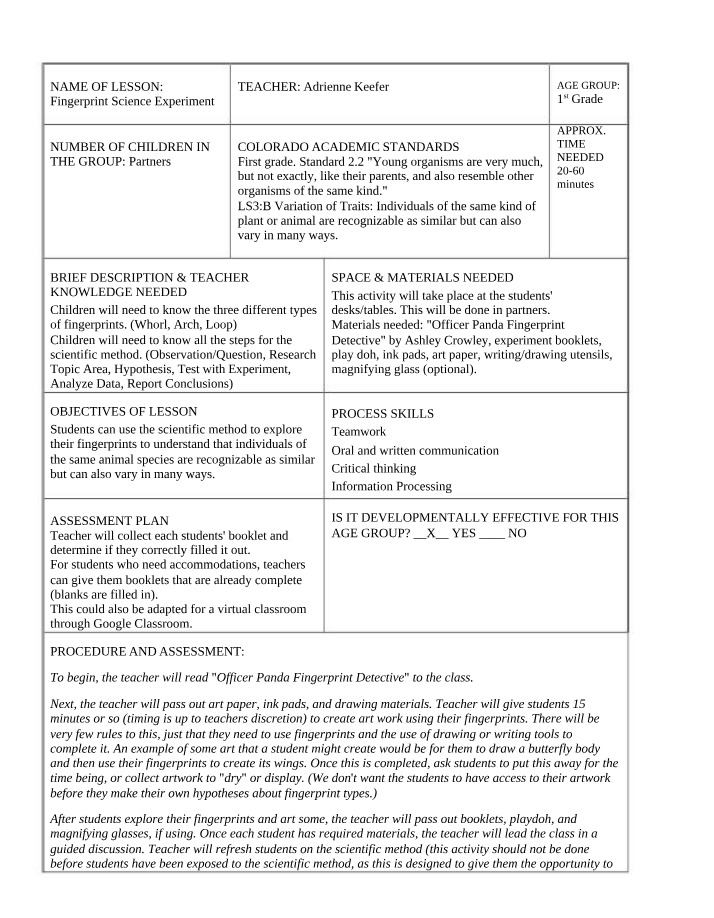 Working Draft of Lesson Plan 1