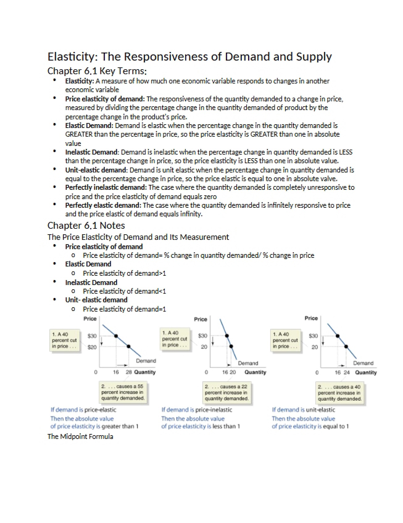 Examination of the Responsiveness of Demand and Supply
