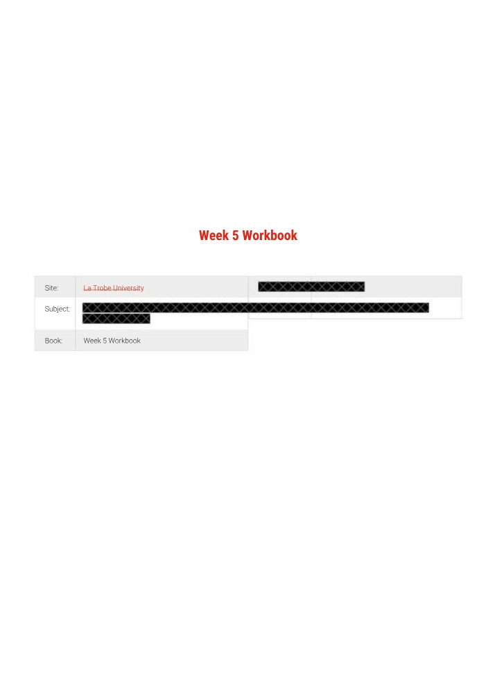 Workbook for Week 5