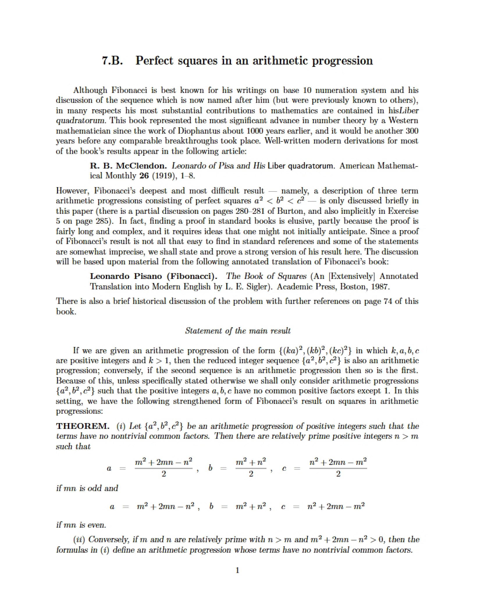 Arithmetic Progression of Perfect Squares