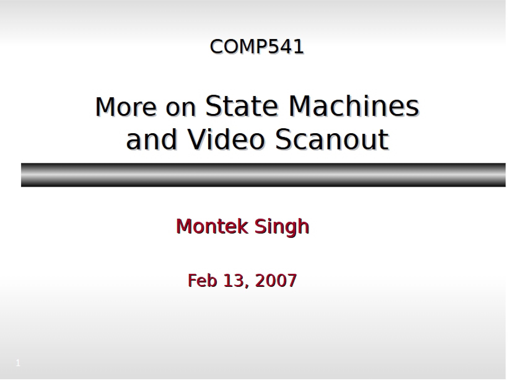 Video Scanout and Advanced State Machines