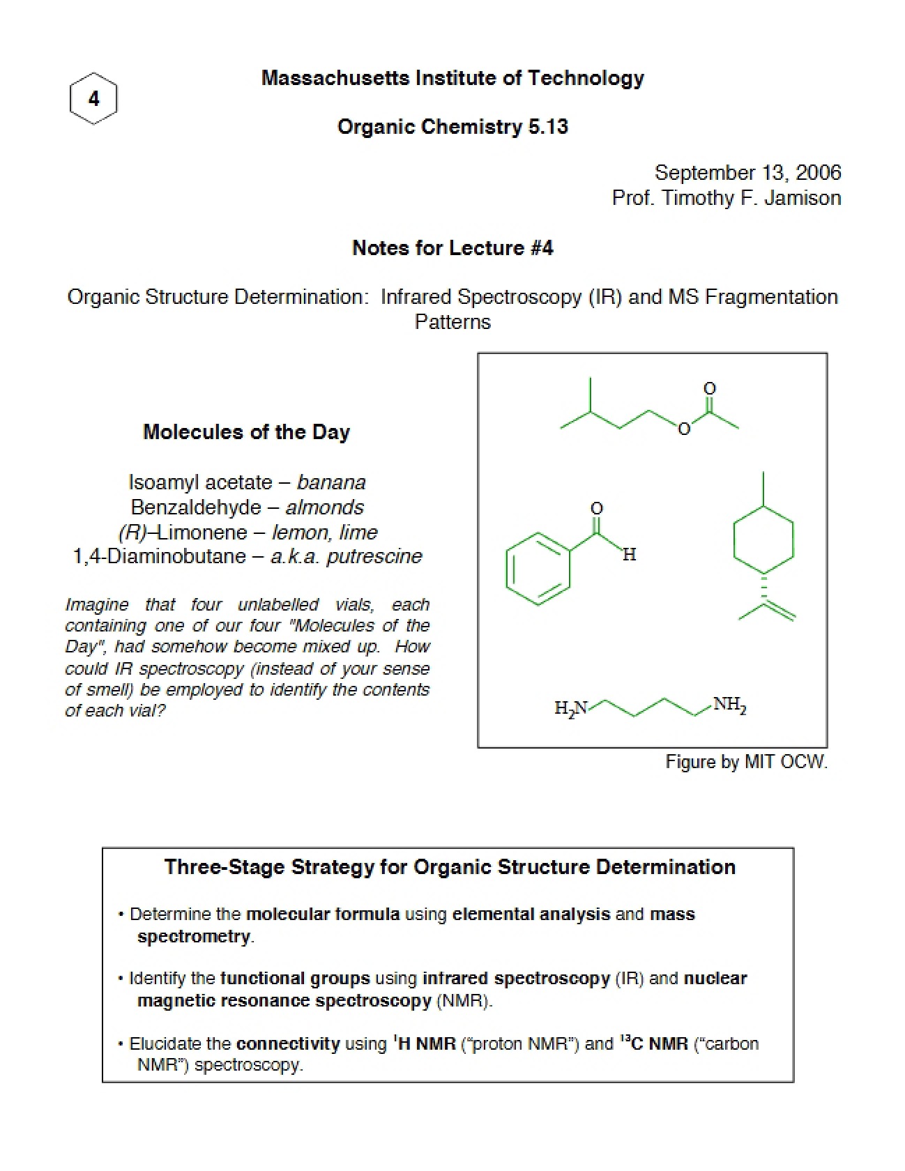 Fourth Lecture Notes