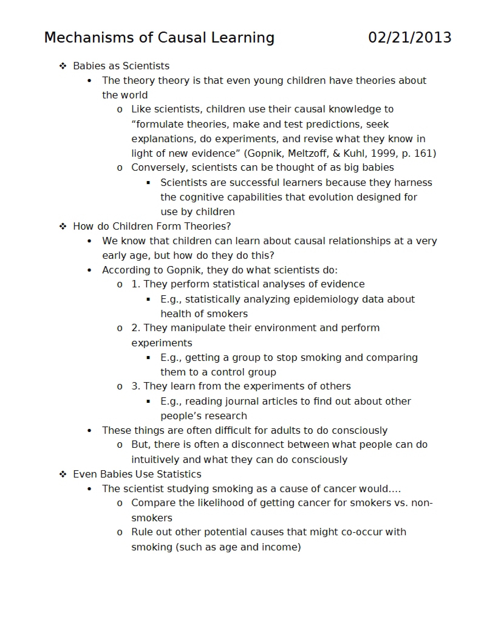 Learning Mechanisms (Causal)