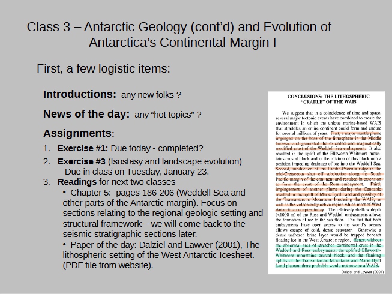 Evolution and Geology of Antarctica's Continental Margin