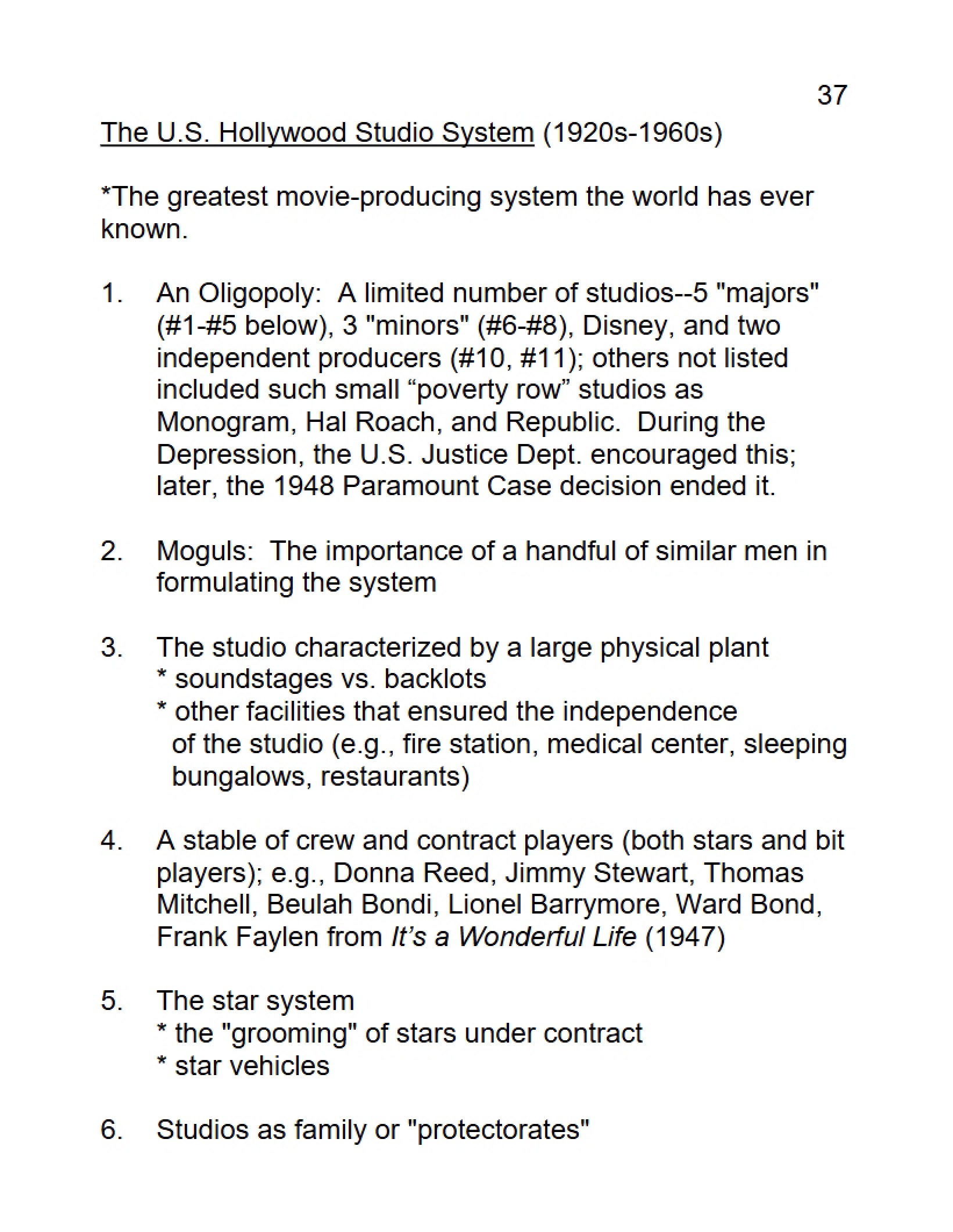 Hollywood Studio System (US)