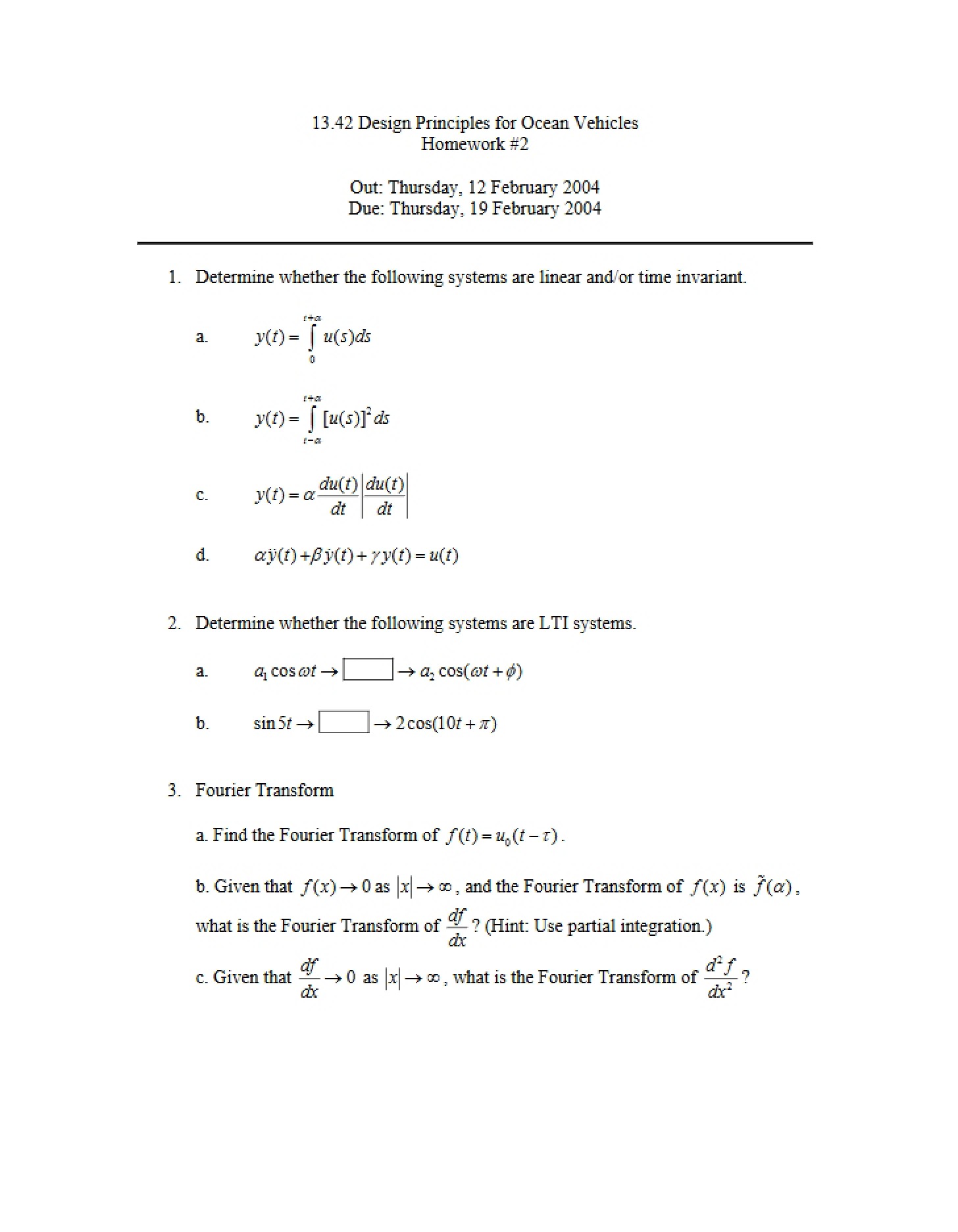 Second Homework