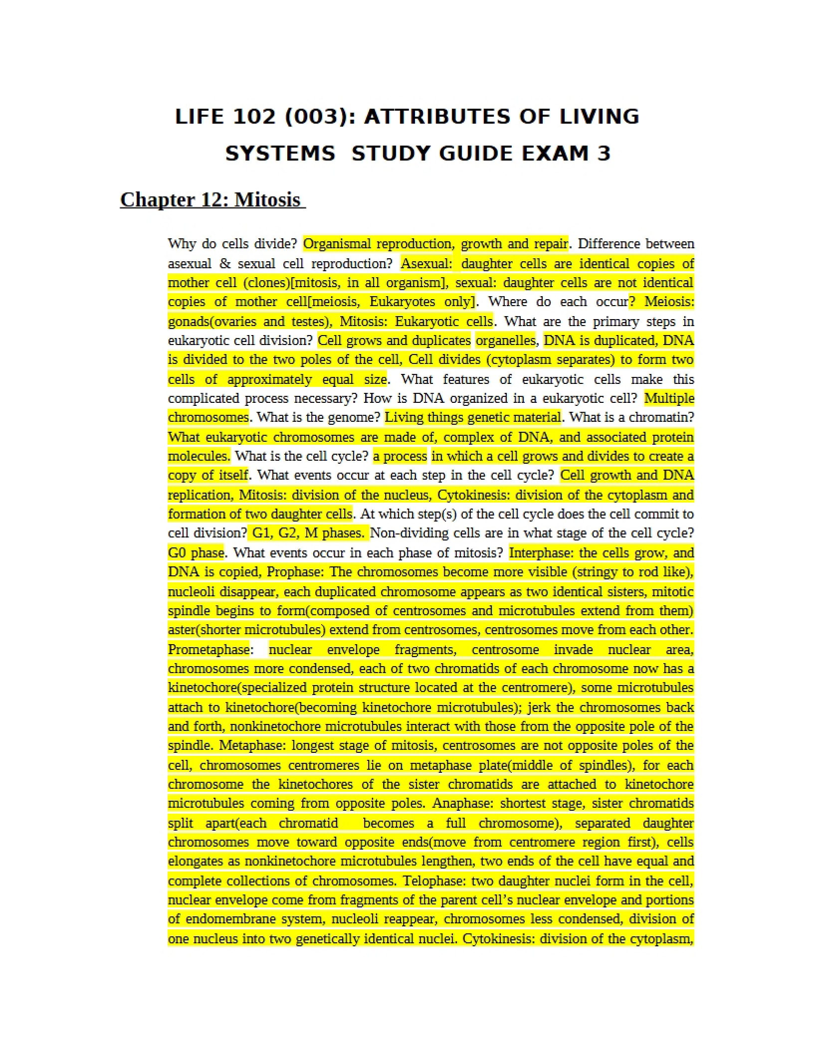 Exam 3 Study Guide