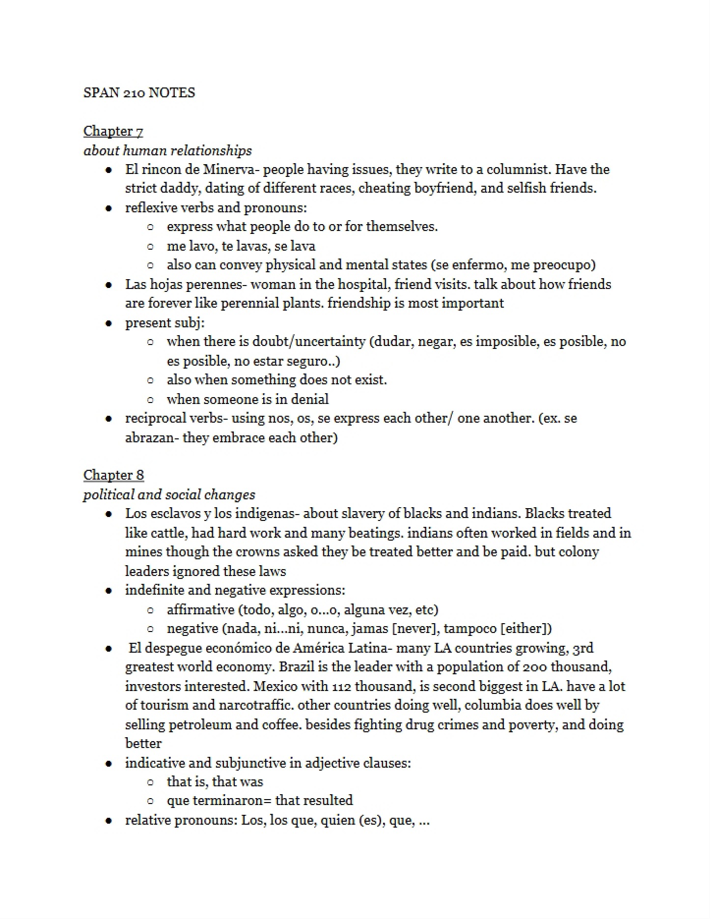 Ch 7 Notes