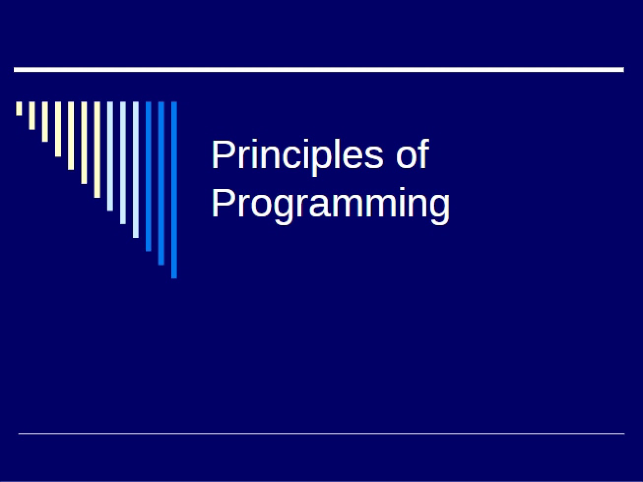 Programming Principles