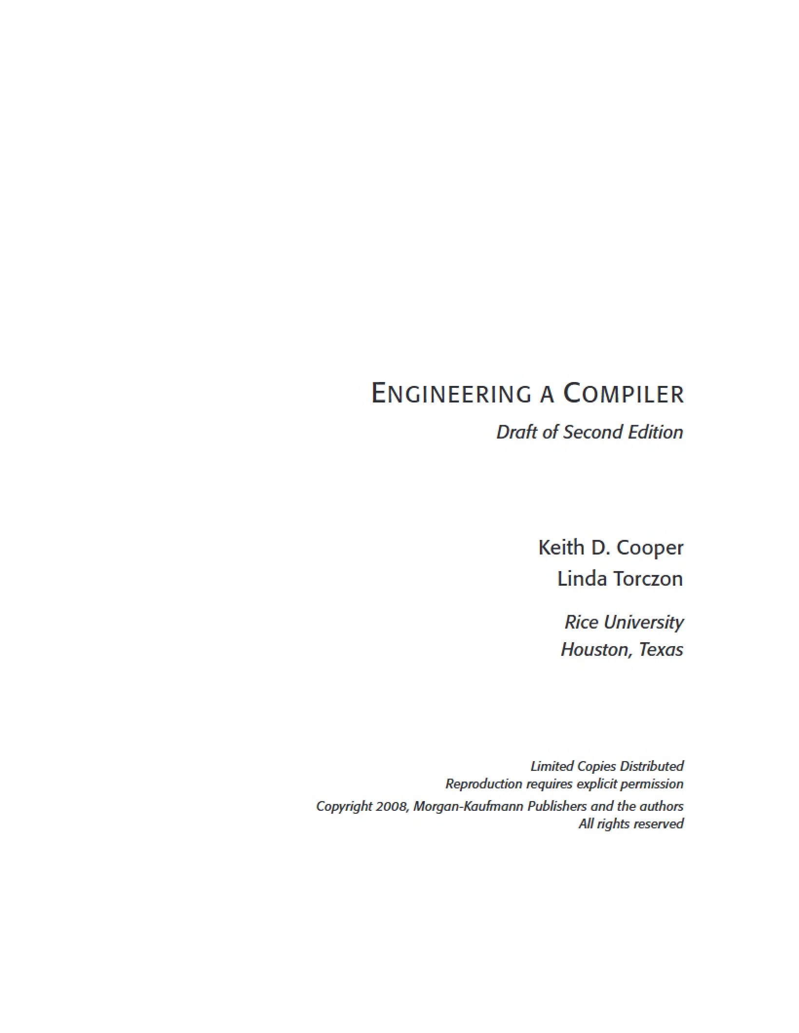 Advanced Compiler Construction Notes - 8 Pages