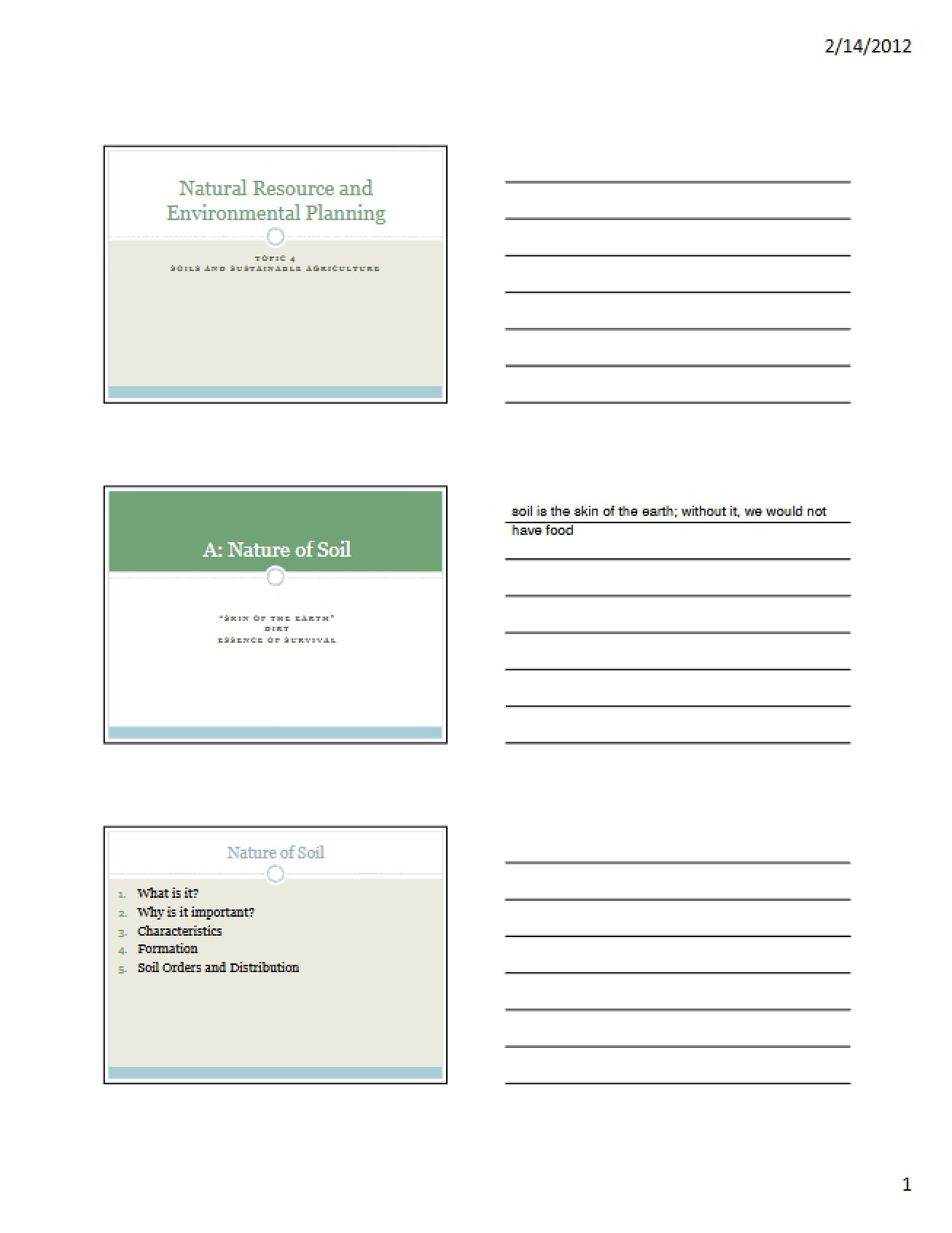 Resource Management and Soil Conservation (Topic 4)