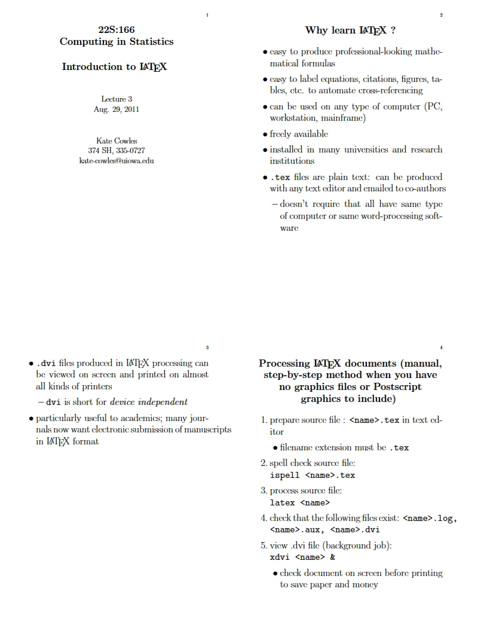 Statistics and Computing (7)