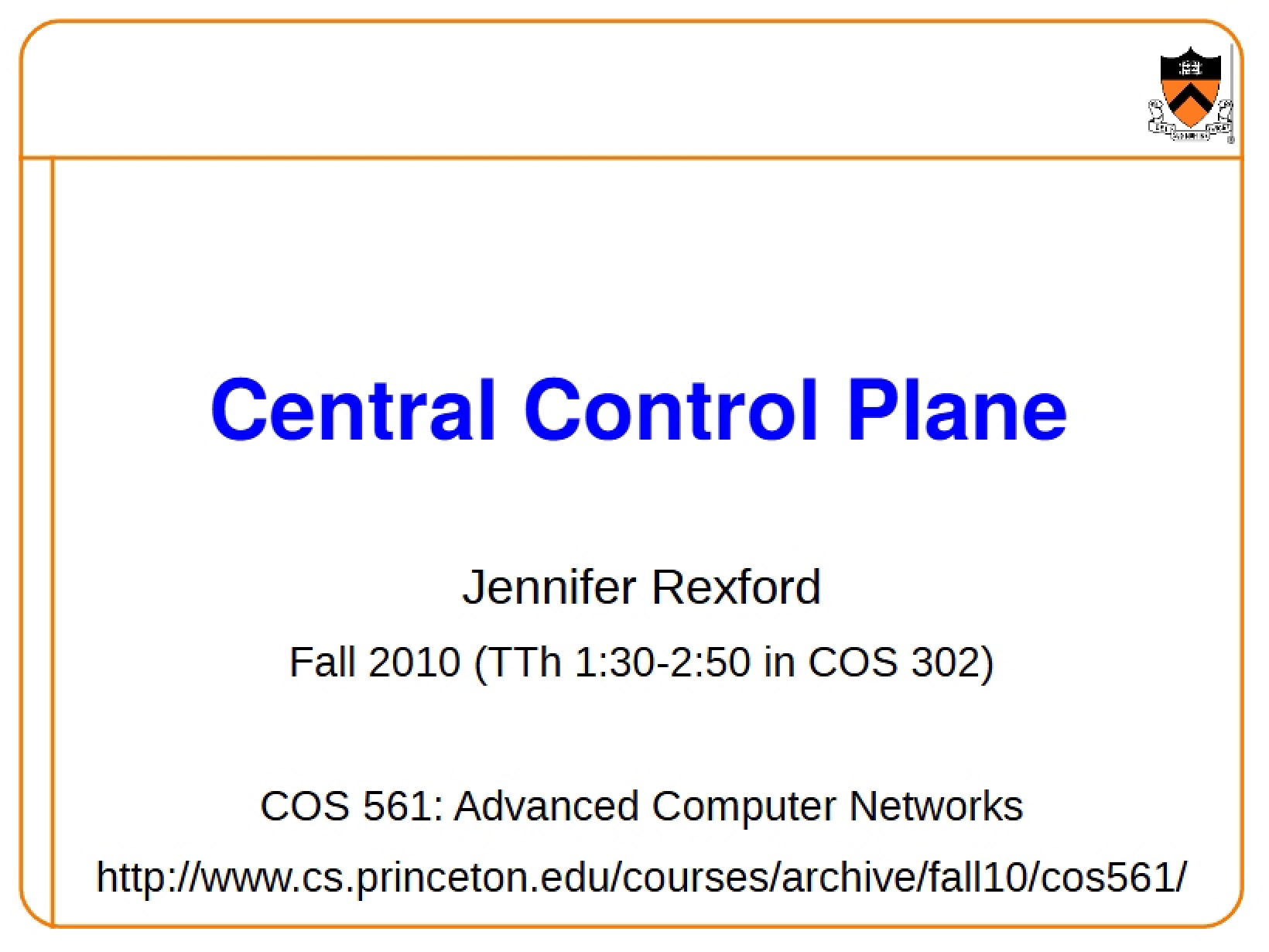 Control Plane (Central)
