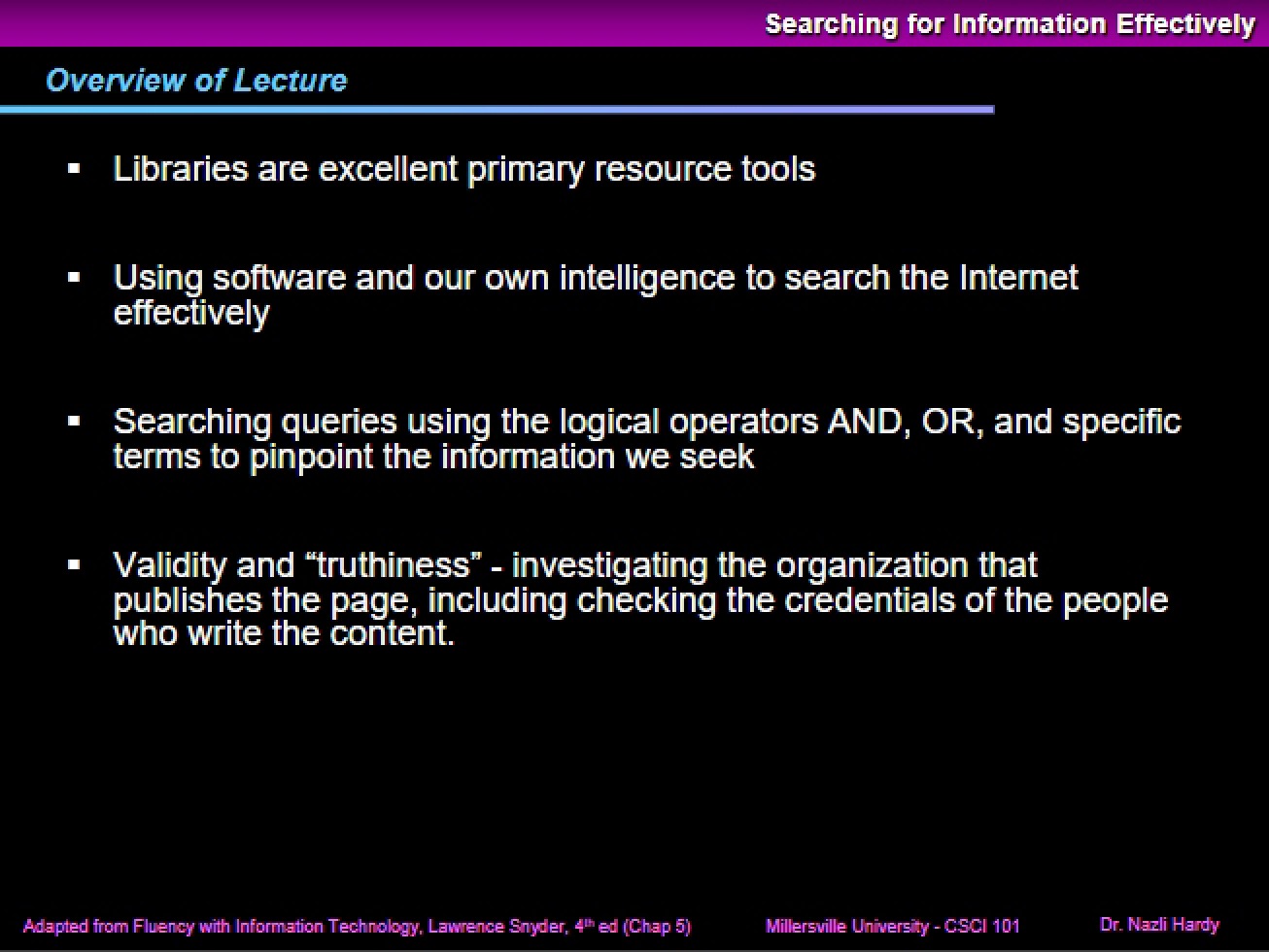 IT Search Methods