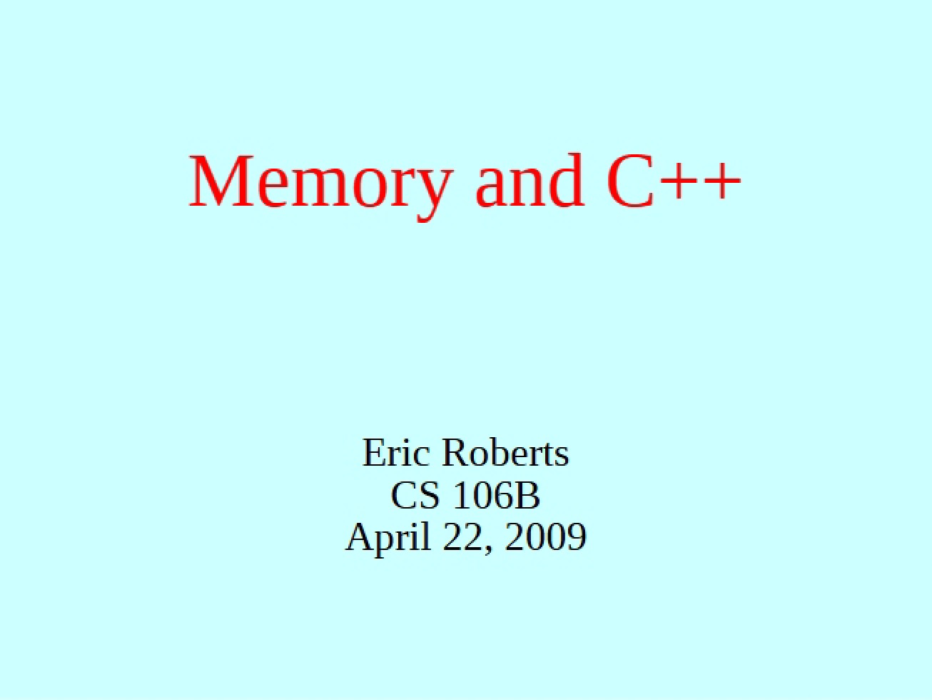 Introduction to C and Memory