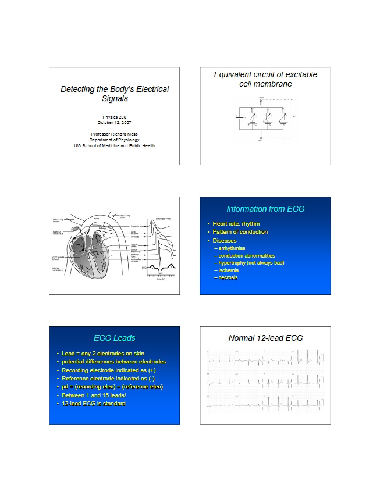 Body Electrical Signals Detection