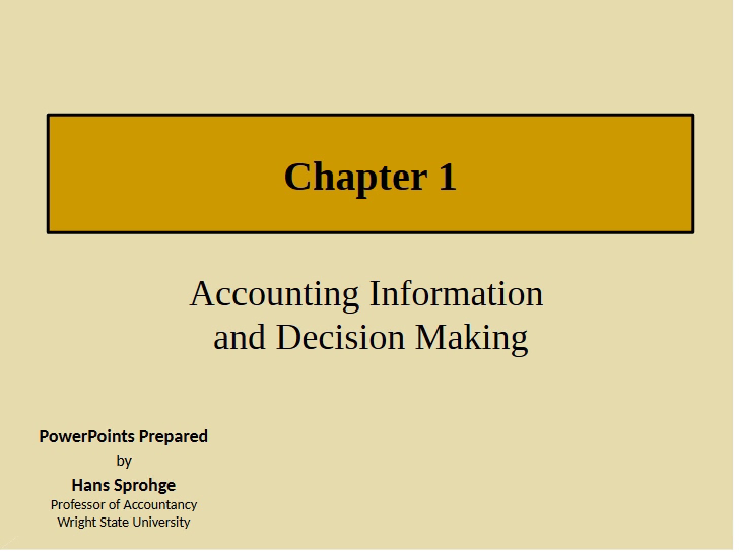 Chapter One - 45 Pages