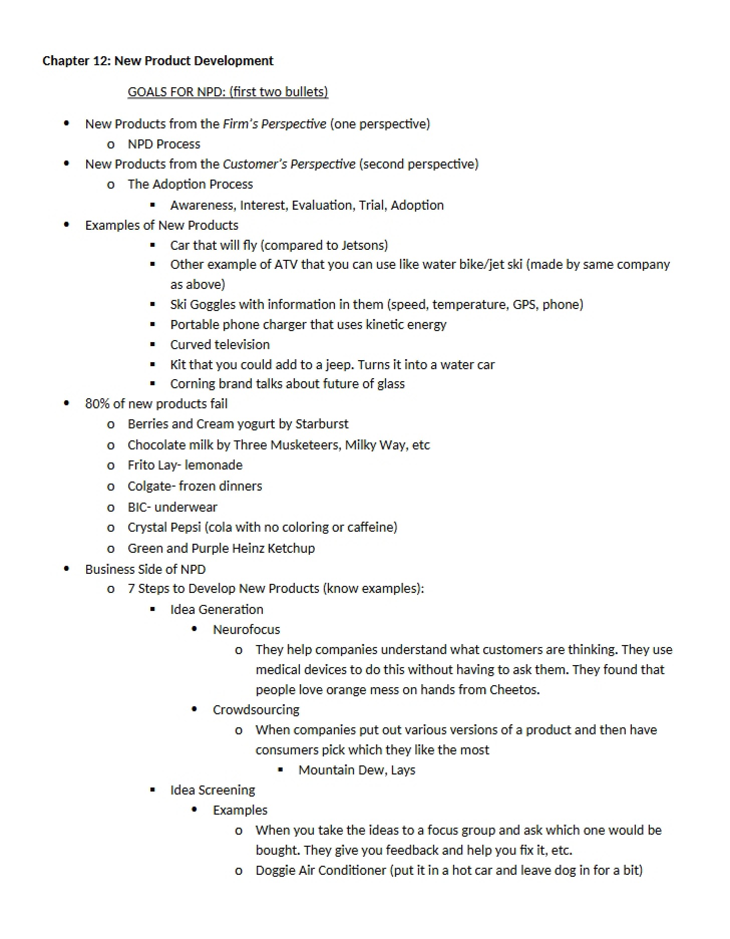 New Product Development Chapter 12