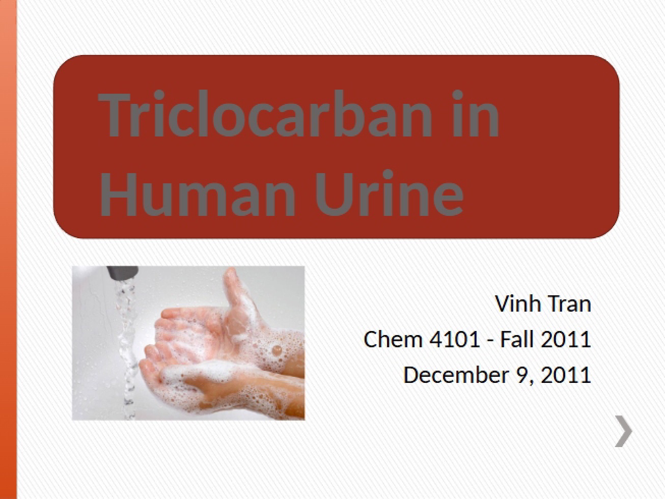 Human Urine Triclocarban Presentation