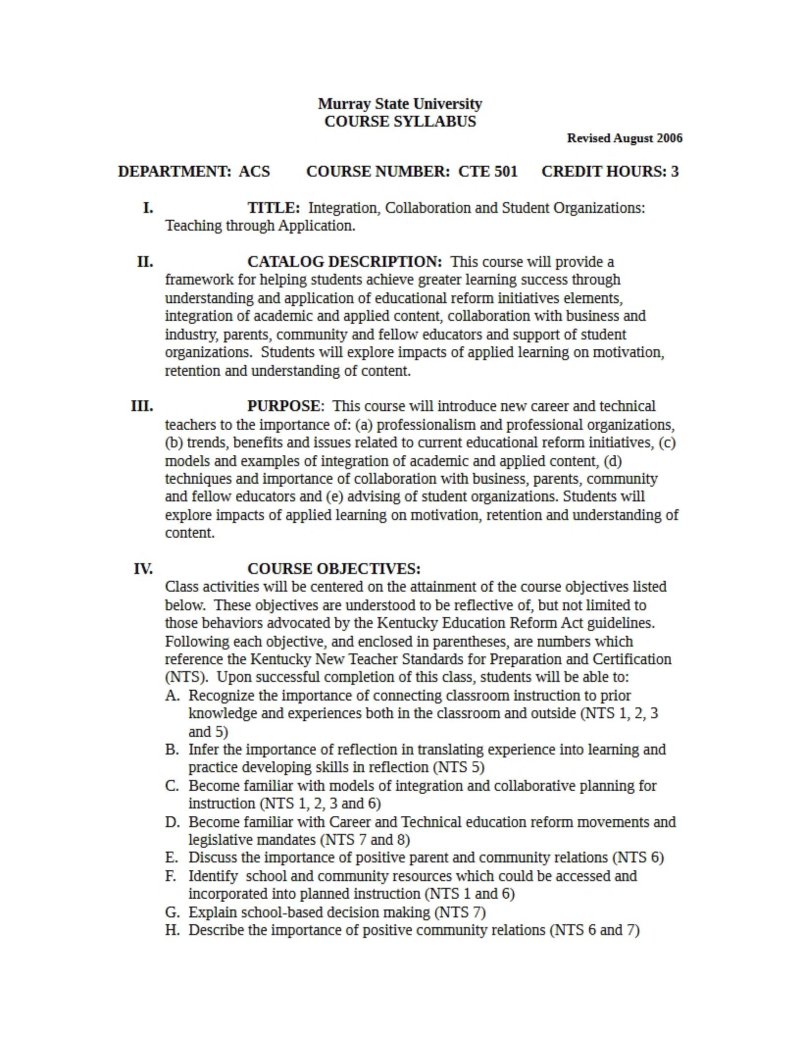 Syllabus