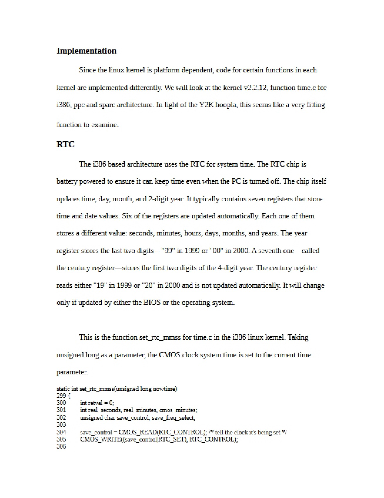 Overview of Implementation