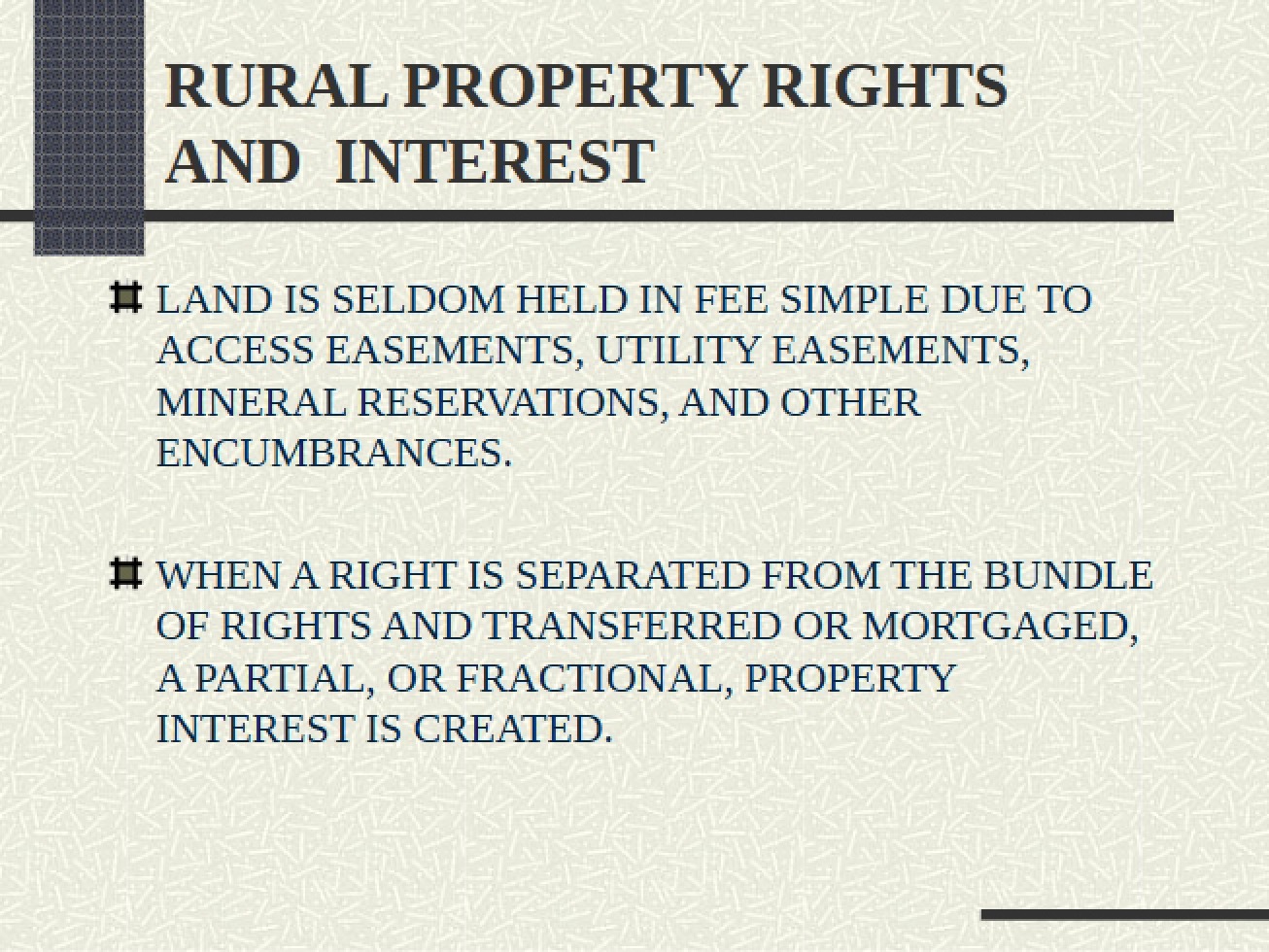 Rural Property Rights - Property Appraisal