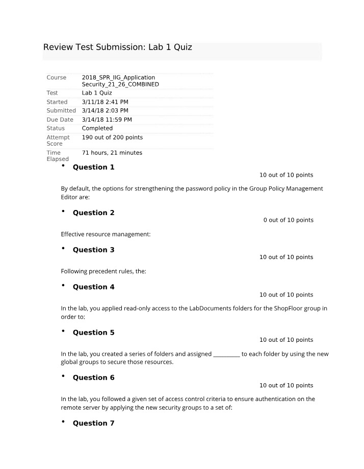 Quiz - Lab 1
