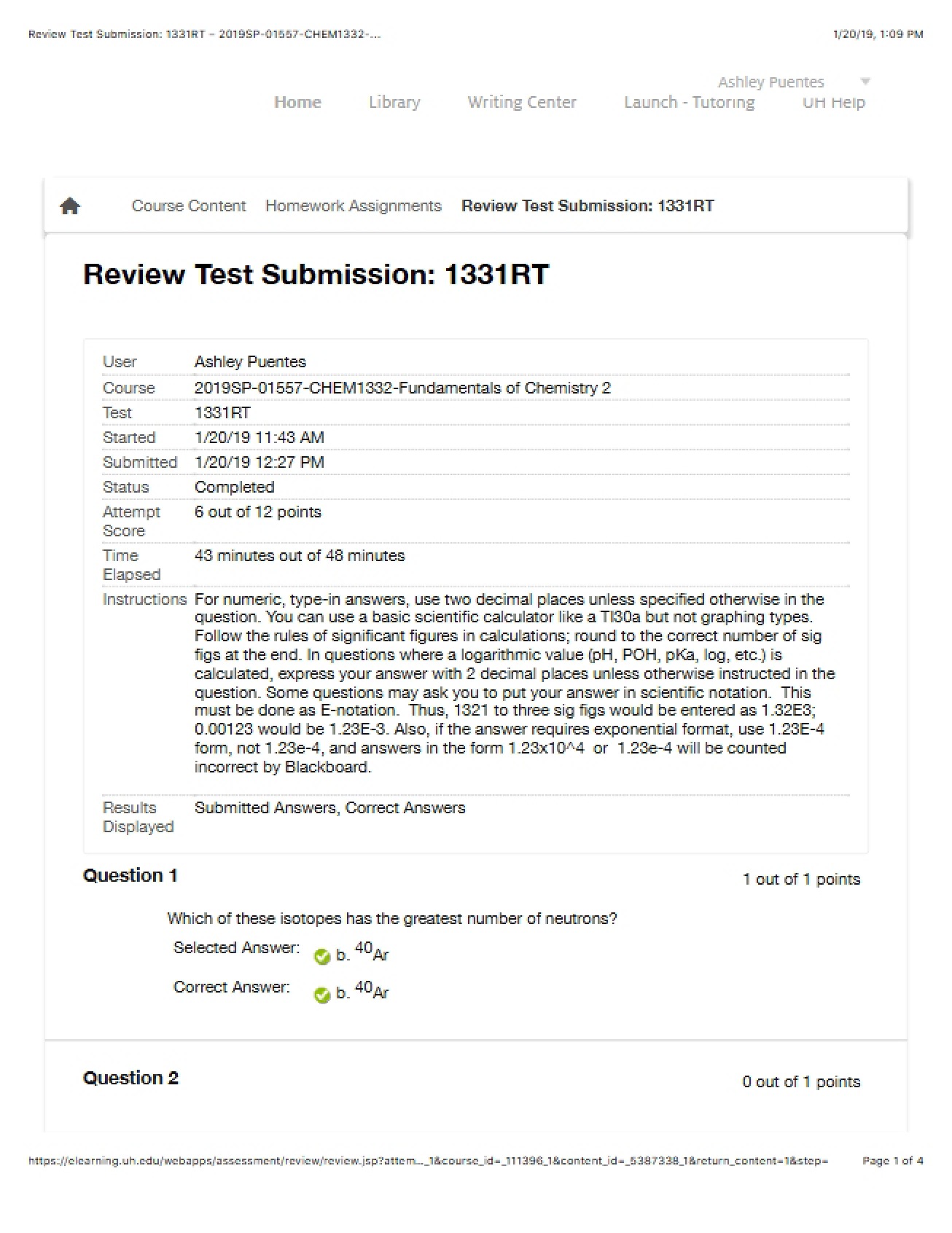 Review for Test Submission