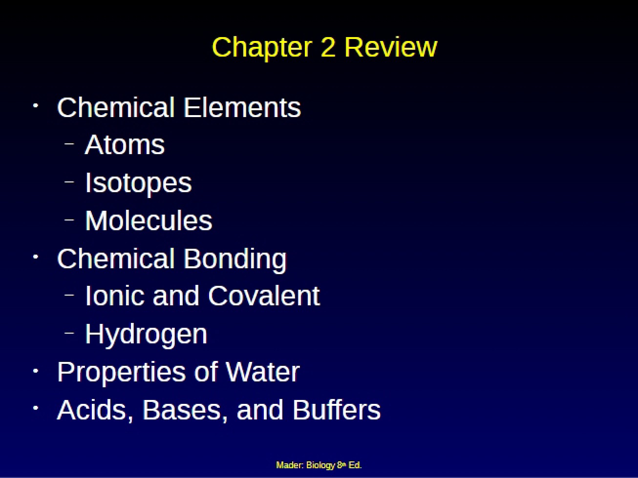 Lecture on Part 1 of Organic Molecules in Plant Physiology