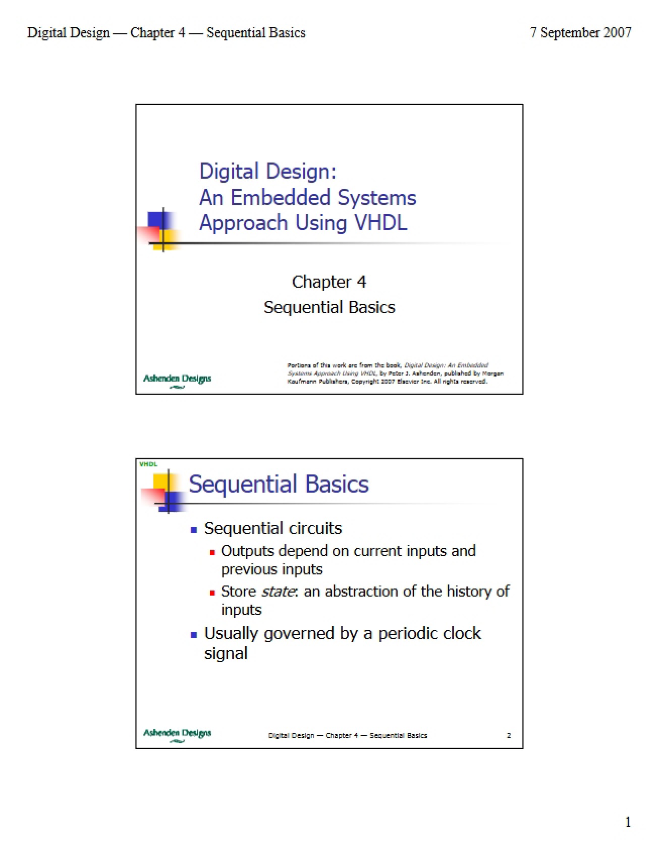 Sequential Basics Chapter 4