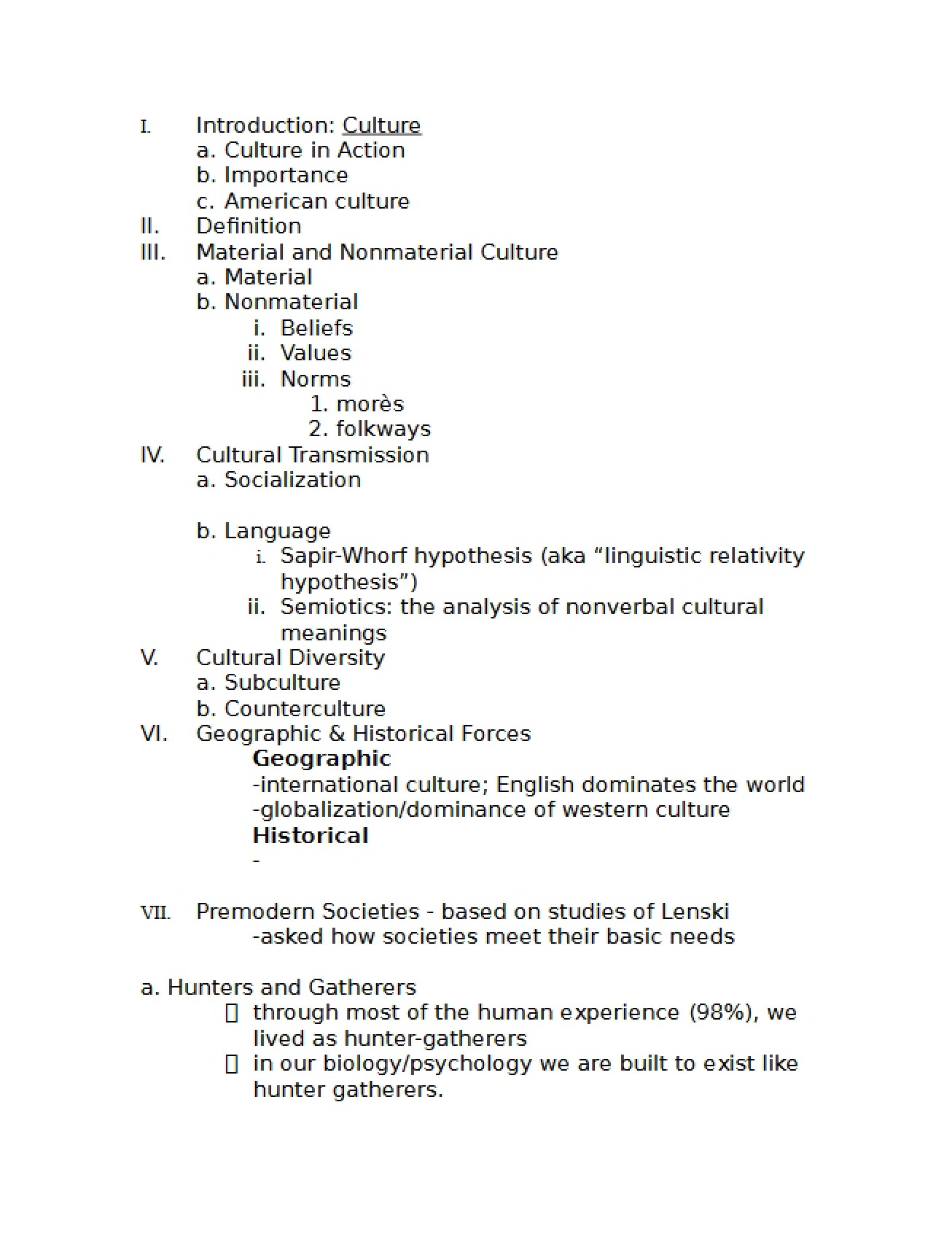 Culture Chapter 3