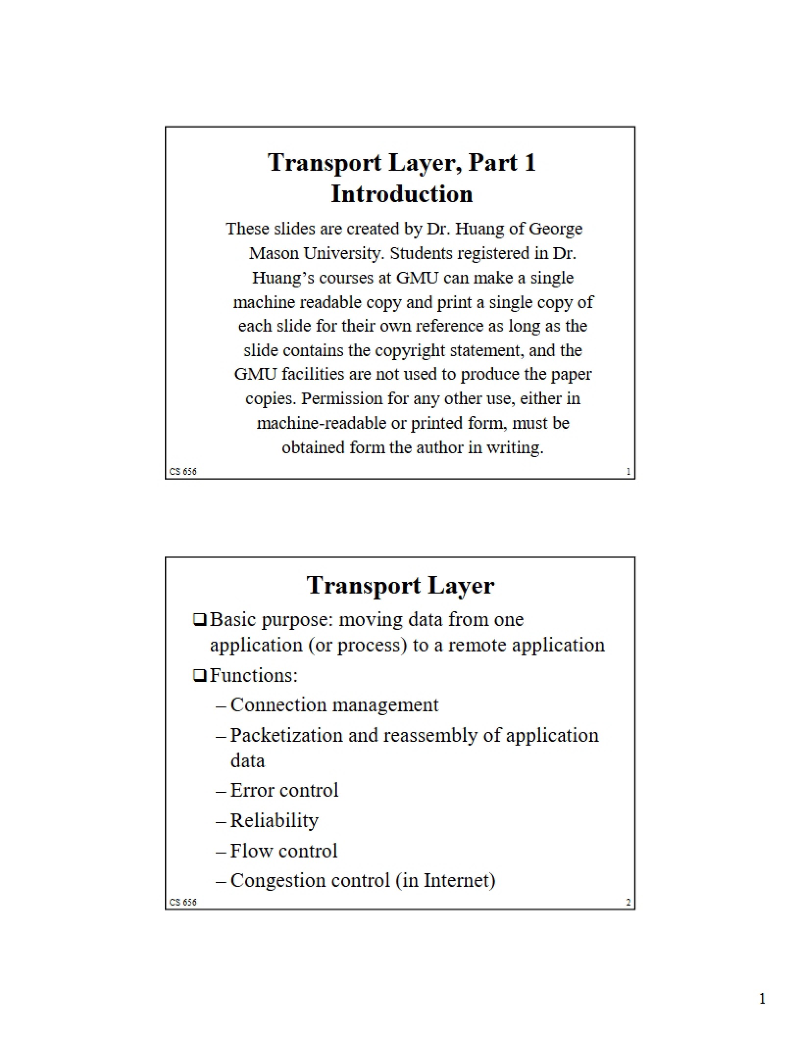 Layer of Transport
