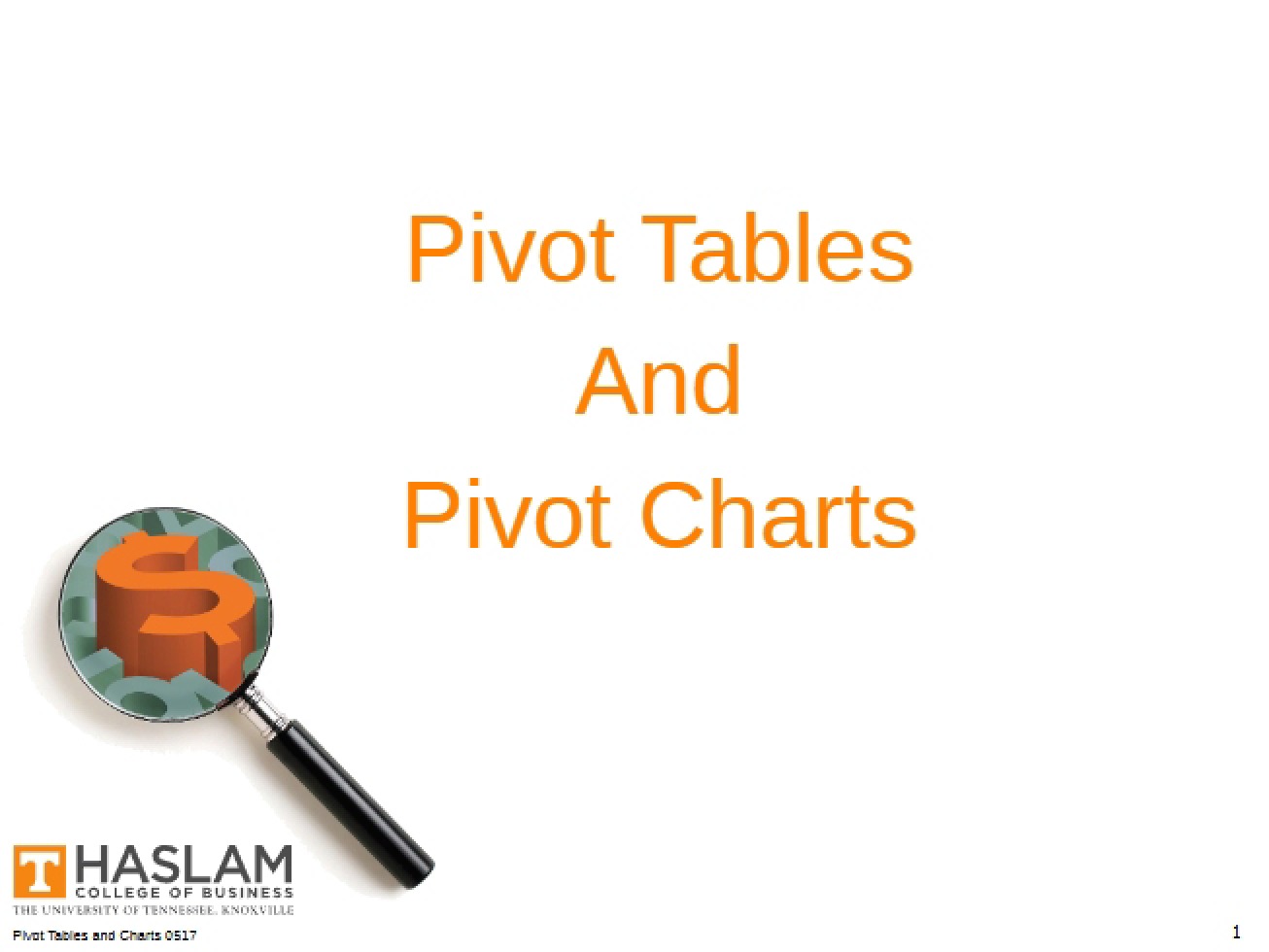 Pivot Tables and Charts Chapter Four (Student 0517)