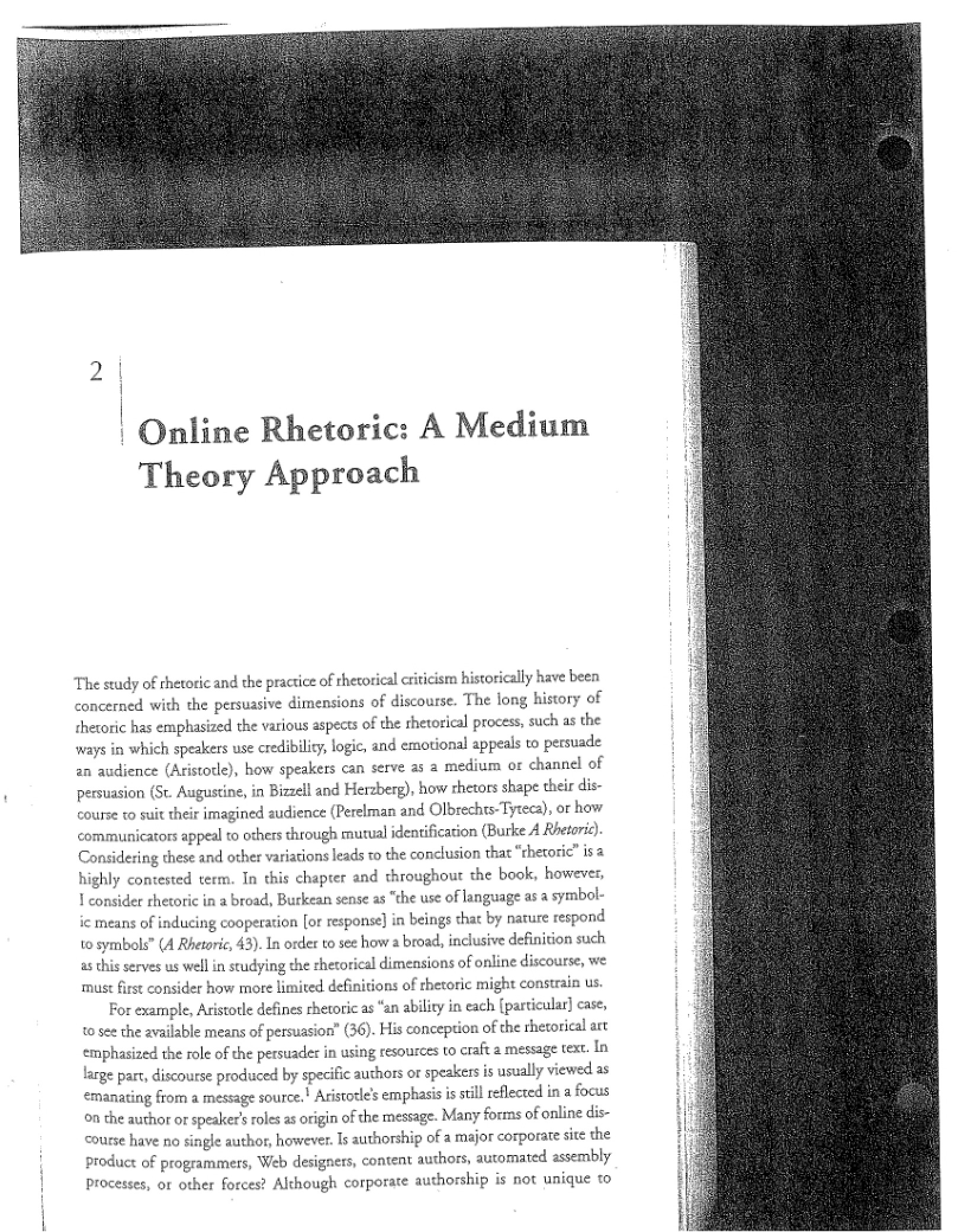 Medium Theory Online Rhetoric