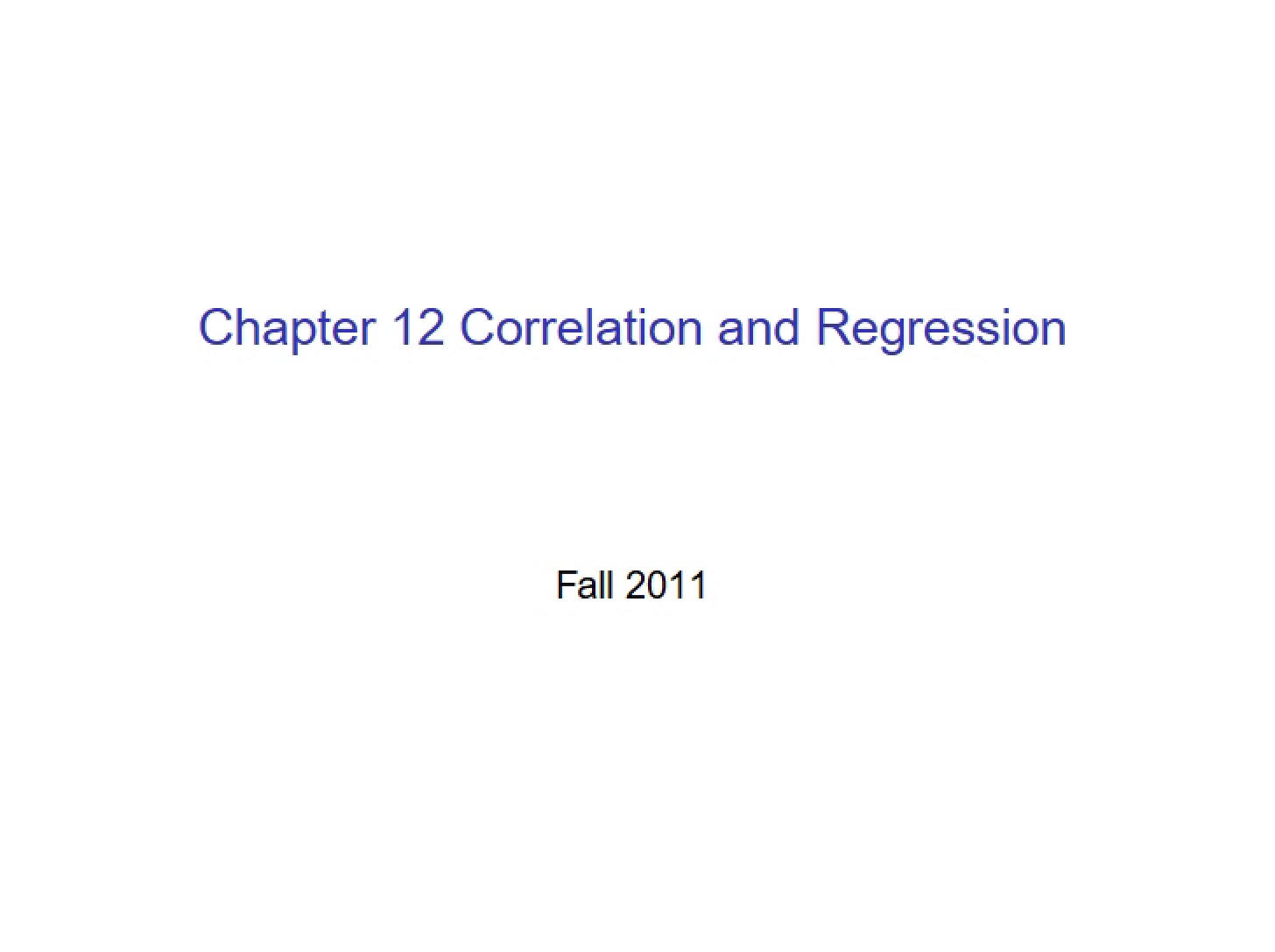 Regression and Correlation Analysis