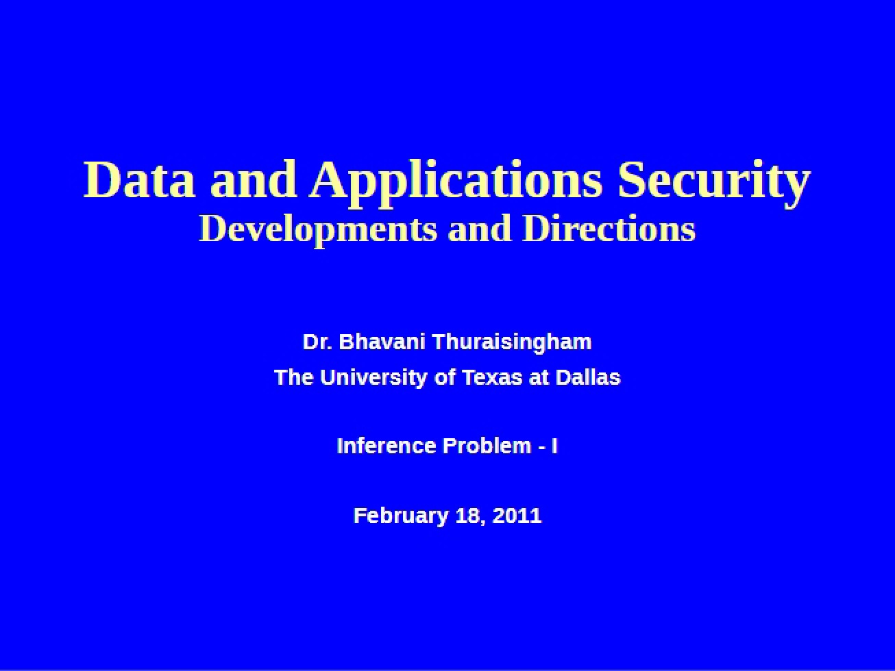 App Security Course Notes